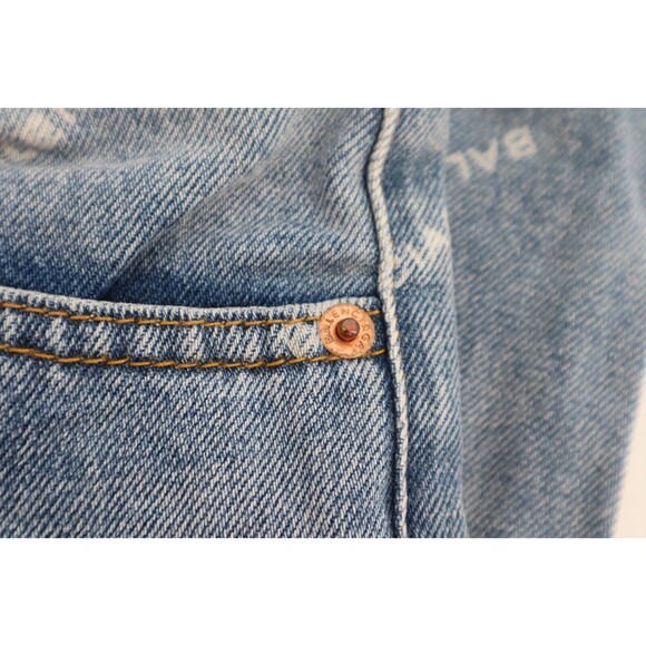Vintage Balenciaga Denim Jeans Sz 30 Button Fly Y2K Straight Faded High Waist - Picture 9 of 16